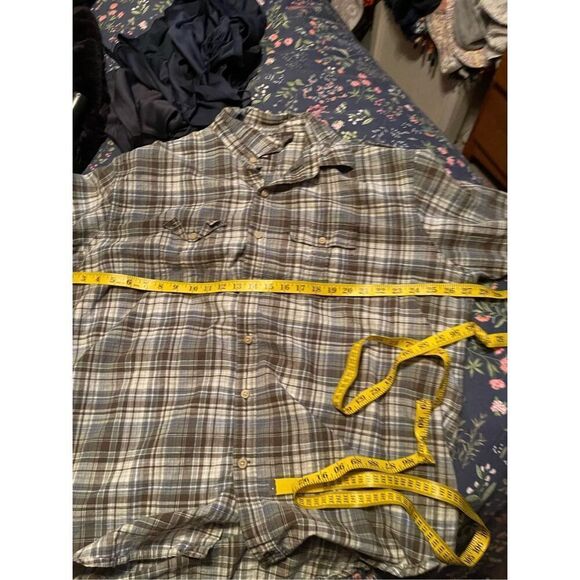 Timberland Mens Multicolor Button Down Plaid Checkered Polo Shirt 2XL - Picture 9 of 15